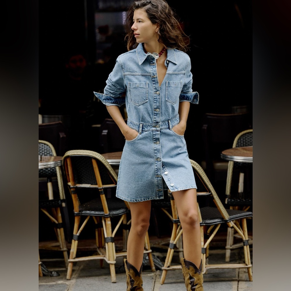 Zara NWT sold out denim mini dress